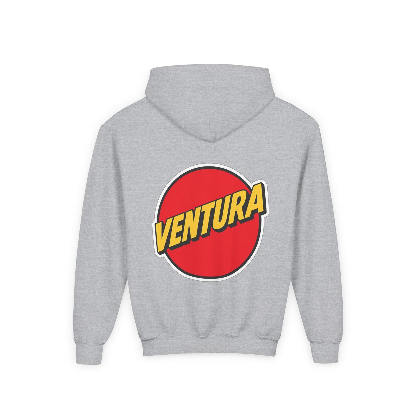 Ventura Red Beach Logo Youth Hoodie — Sports Grey