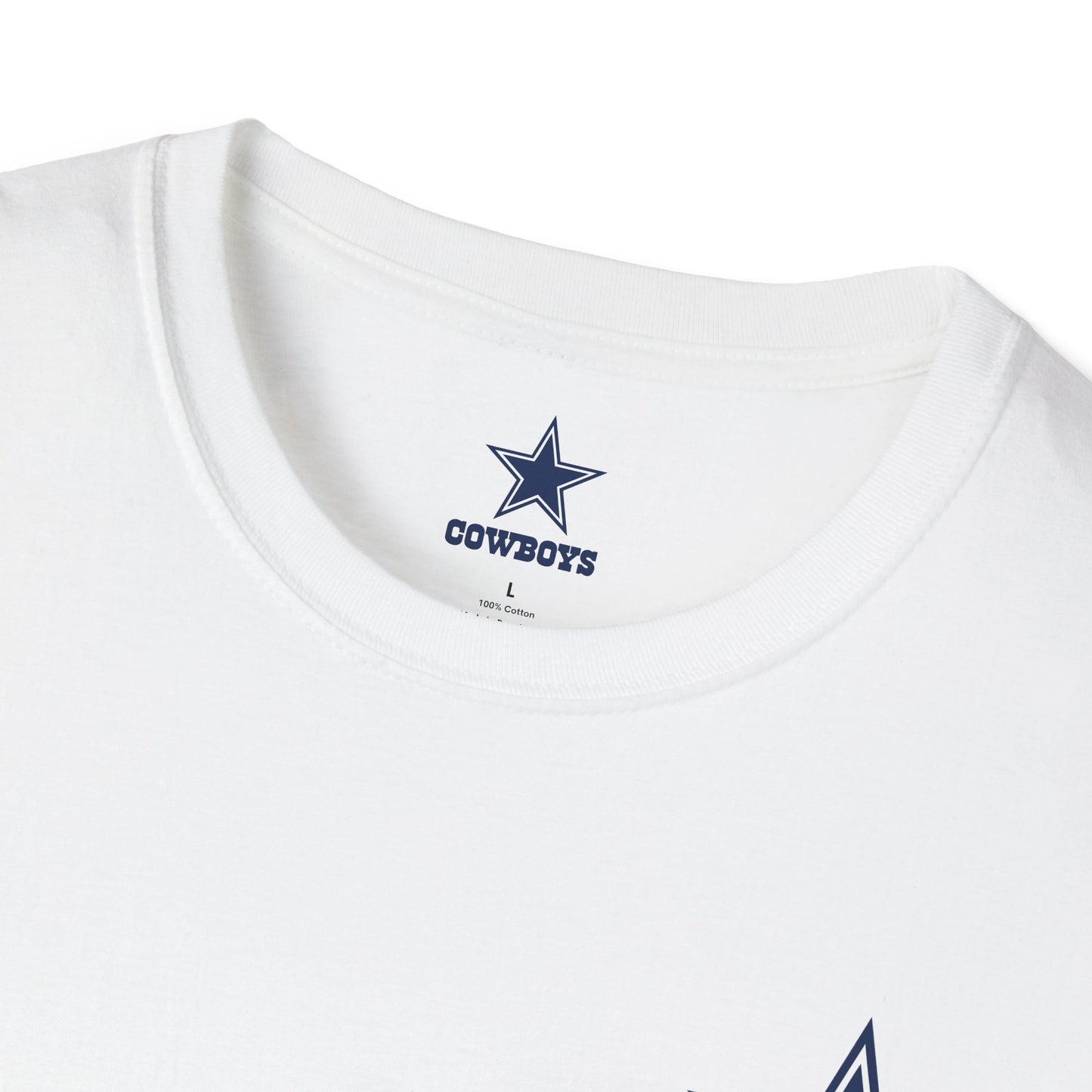 Dallas Cowboys White T-Shirt — Official Team Logo Fan Tee