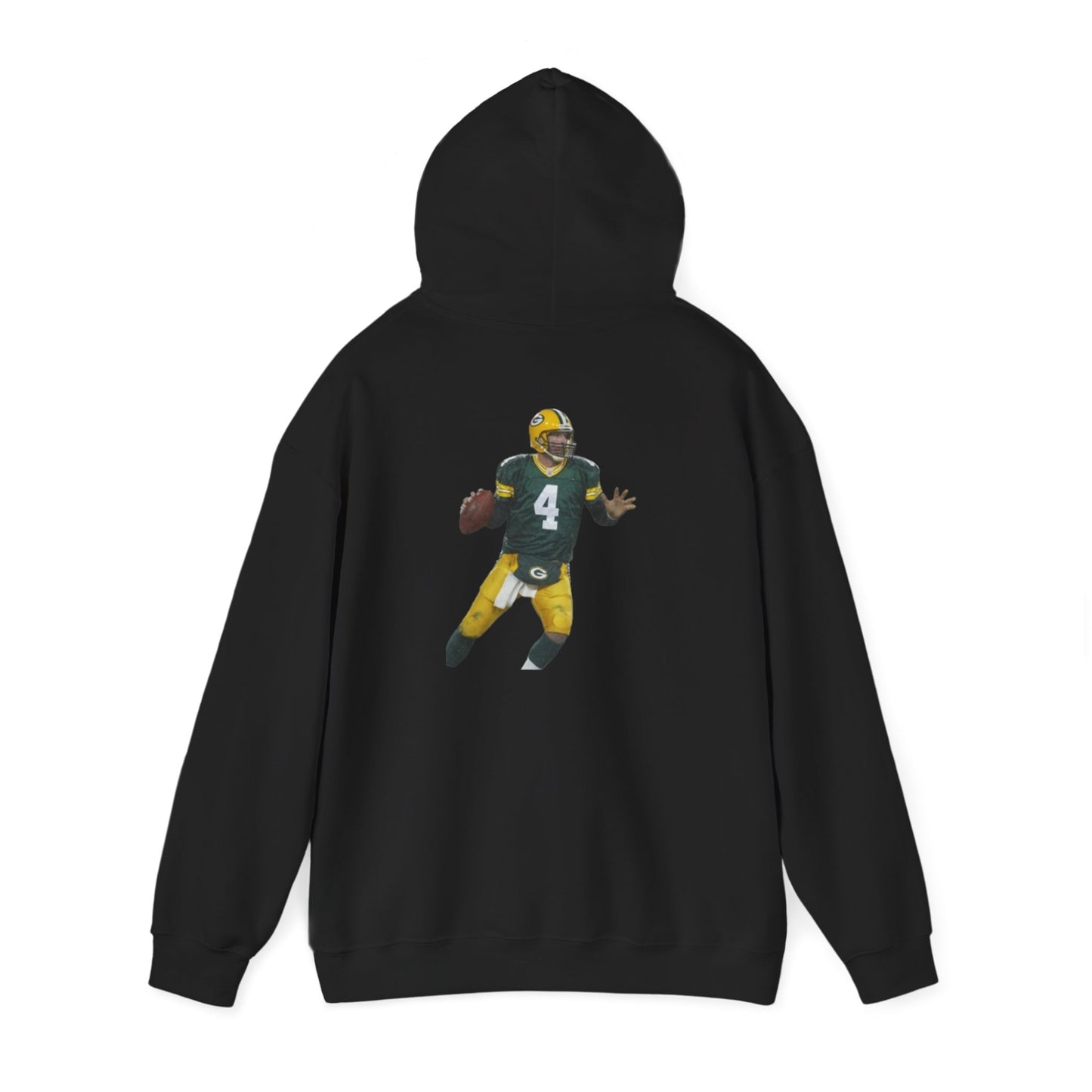 Packers Favre Midweight Hoodie — Football Fan Hoodie (Black)