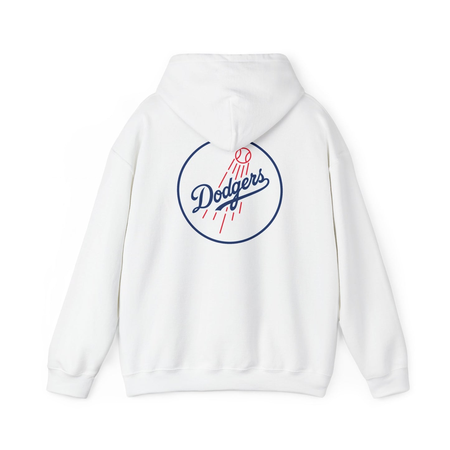 Dodgers White Hoodie — Unisex Dodgers Logo Sweatshirt