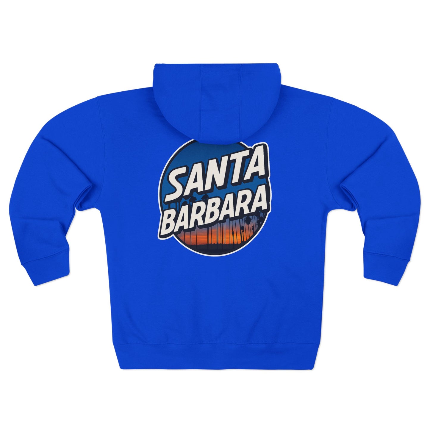 Santa Barbara Cabrillo Blvd Royal Blue Zip Hoodie