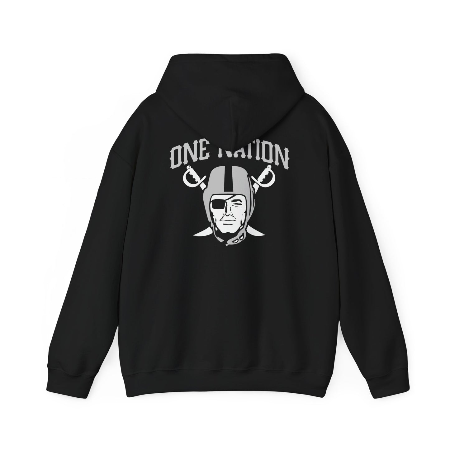 Las Vegas Raiders "One Nation" Hoodie — Team Logo Fan Sweatshirt (Black)