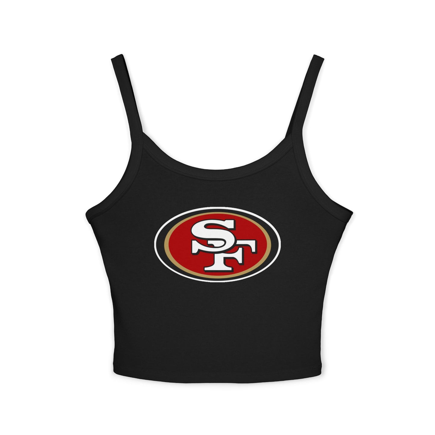 49ers Retro Football Helmet Women's Spaghetti Tank