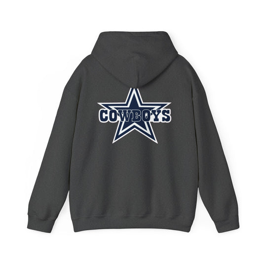 Dallas Cowboys Hoodie — Team Logo Fan Sweatshirt (Dark Heather)