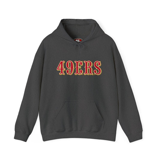 San Francisco 49ers Logo Hoodie — Team Sweatshirt for Fans (Dark Heather)