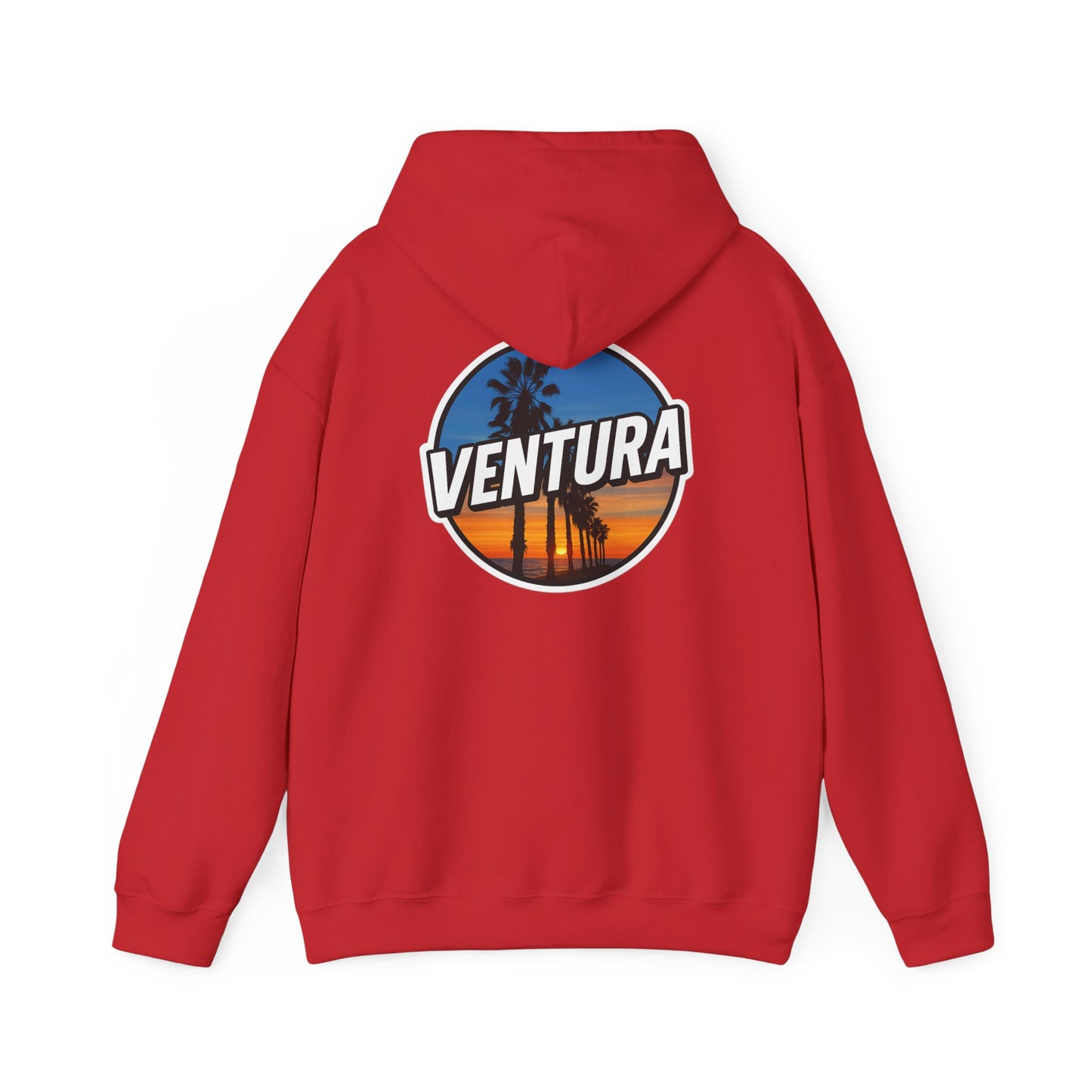 Ventura Surfer's Point Sunset Hoodie — Red Ventura Sweatshirt