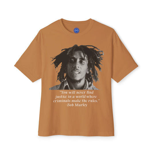 "No Justice" Graphic Tee — Social Justice Statement Shirt (Toast)