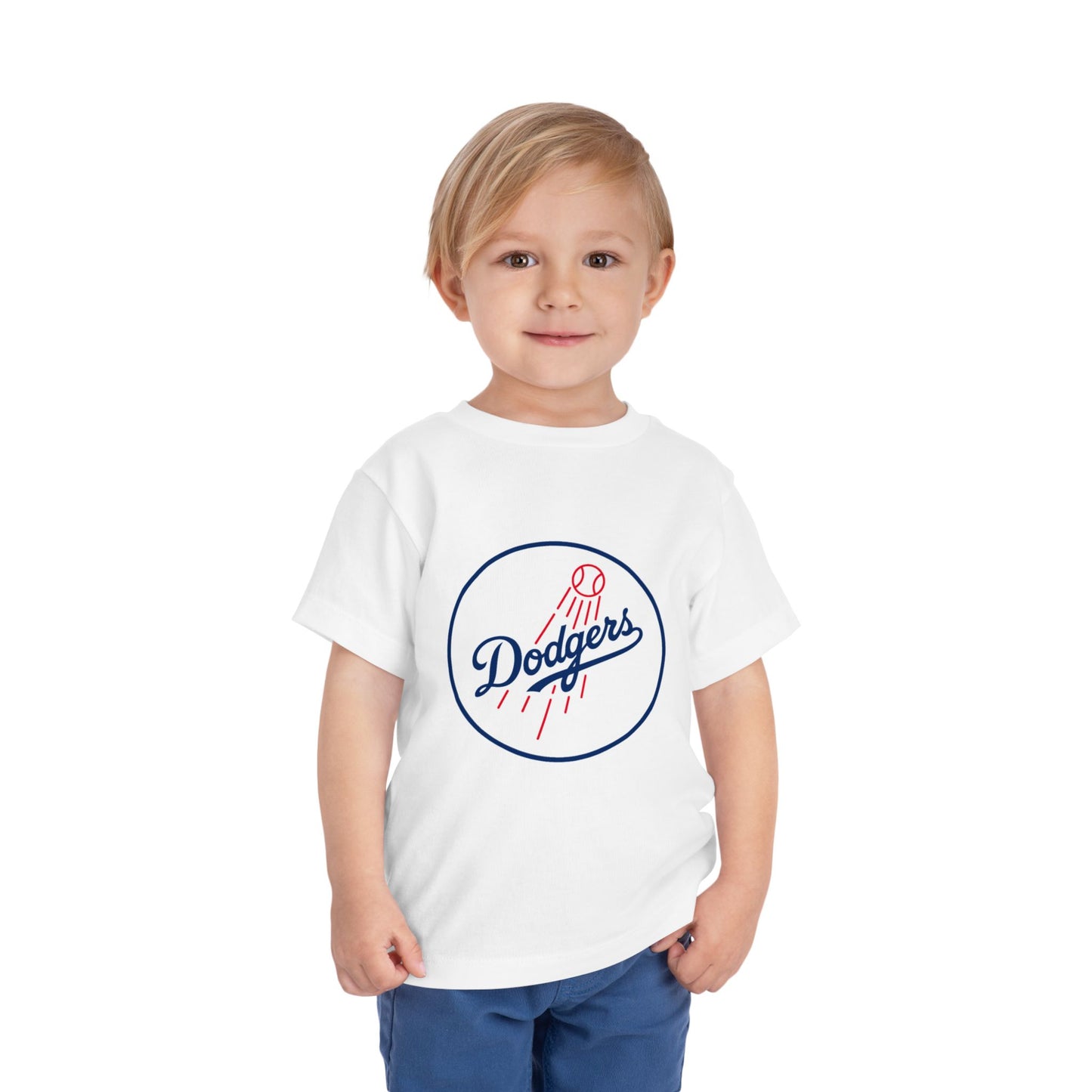 Toddler Dodgers Vintage Helmet Football Tee