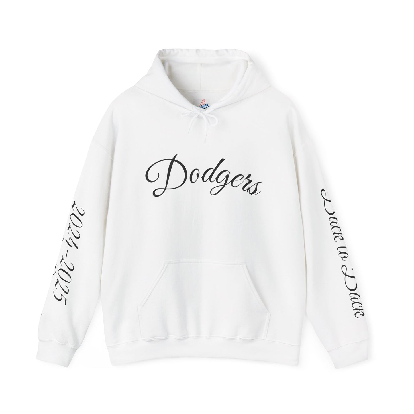 Dodgers Back-to-Back World Series Champions Hoodie — MLB Championship Sweatshirt (White)