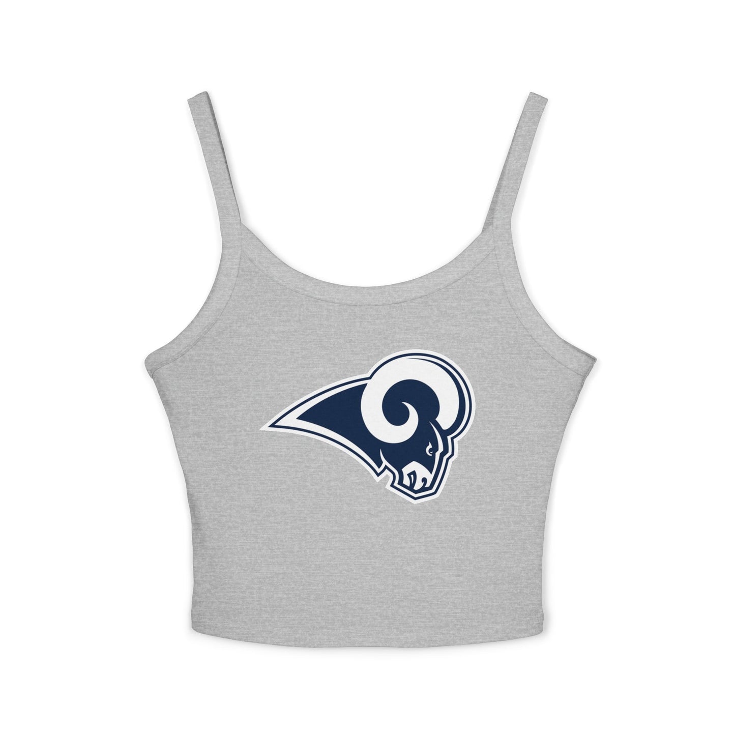 Los Angeles Rams Retro Helmet Women's Spaghetti Strap Tank (Sports Heather Grey)