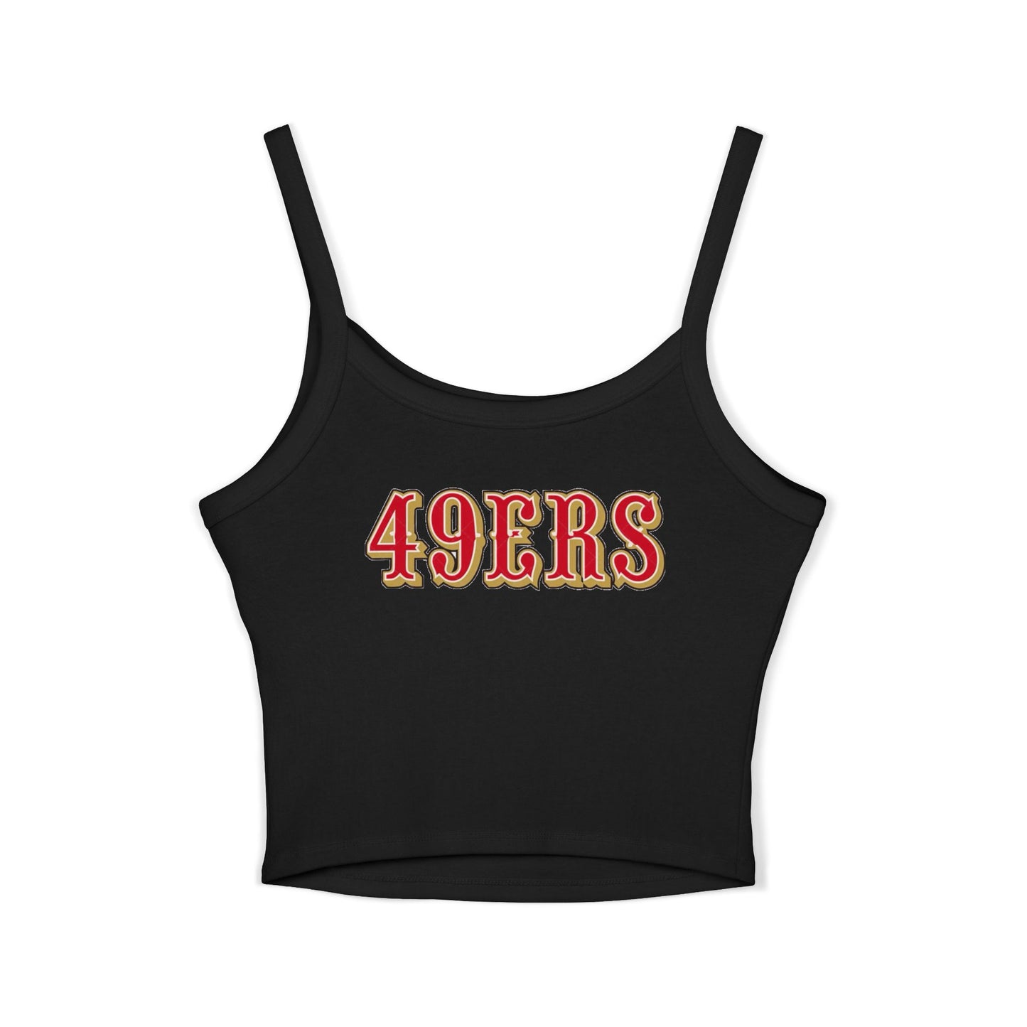 49ers Retro Football Helmet Women's Spaghetti Tank