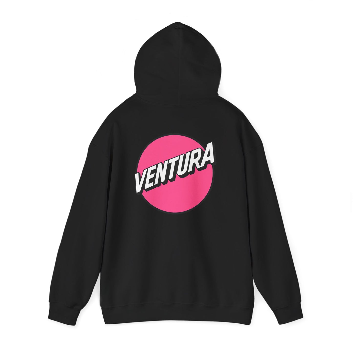 Ventura Black Hoodie — Pink Logo Ventura Sweatshirt