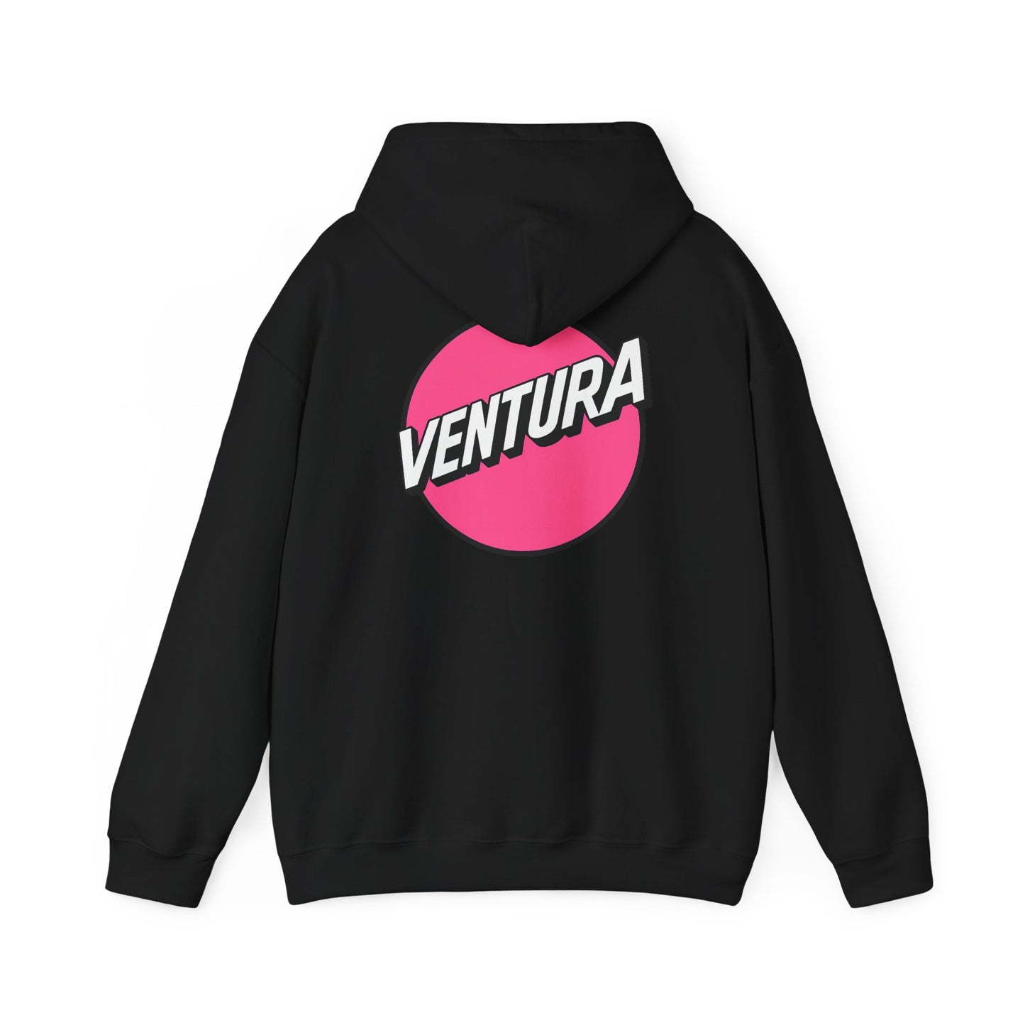 Ventura Black Hoodie — Pink Logo Ventura Sweatshirt