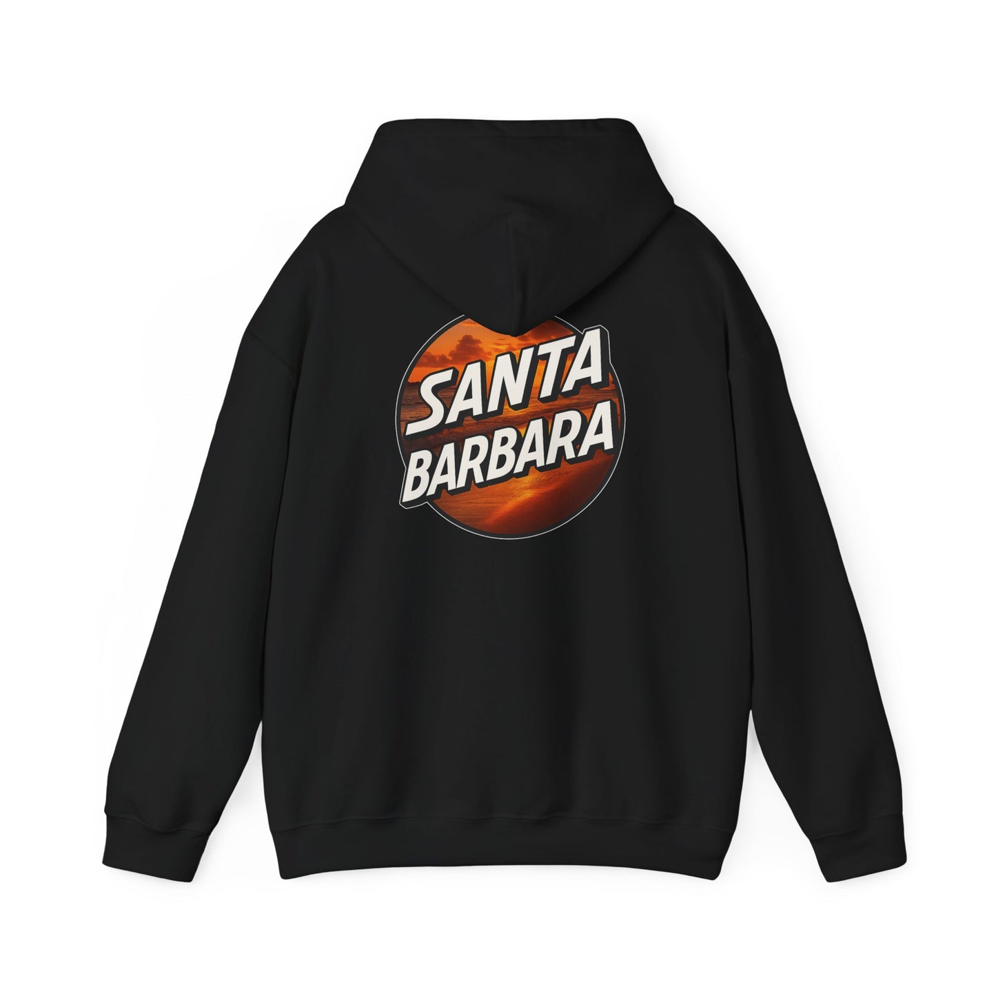 Santa Barbara Black Sunset Hoodie — Santa Barbara Logo Hoodie