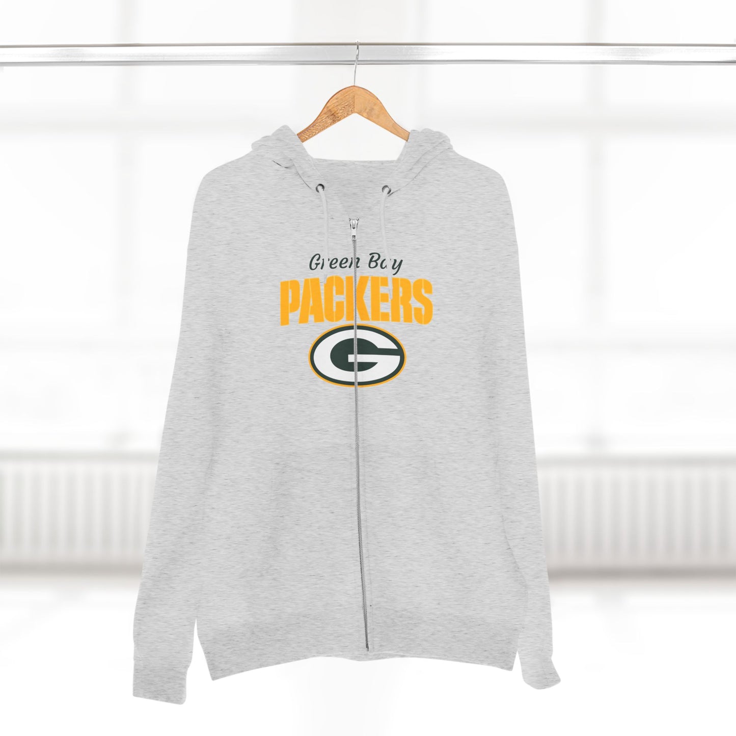 Packers Full‑Zip Sports Grey Hoodie