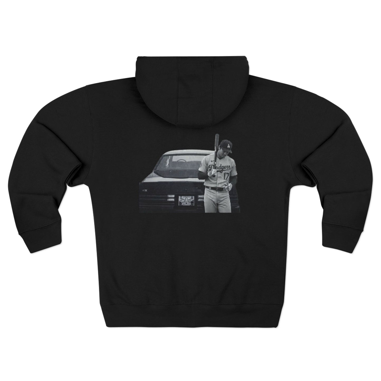 Dodgers Ohtani "Not Like Us" Logo Zip Hoodie — Black Baseball Fan Hoodie