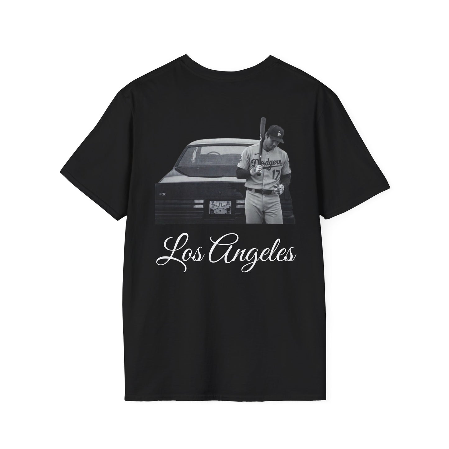 Shohei Ohtani "Not Like Us" Dodgers Black Softstyle Lightweight T-Shirt