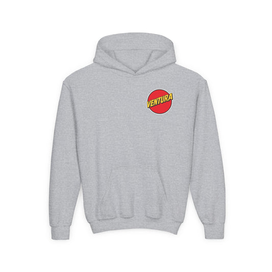 Ventura Red Beach Logo Youth Hoodie — Sports Grey