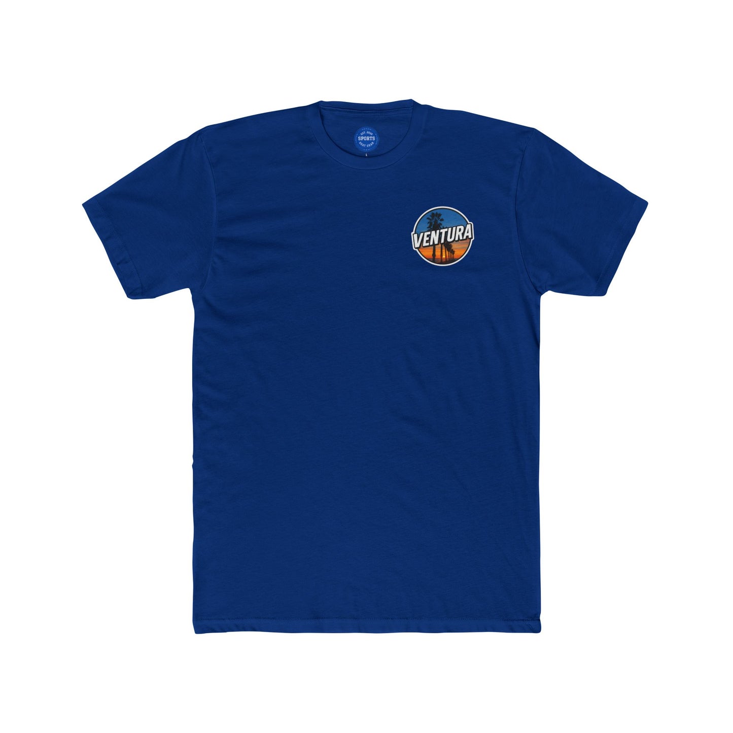 Ventura Sunset California Palm Beach Graphic Tee (Royal Blue)