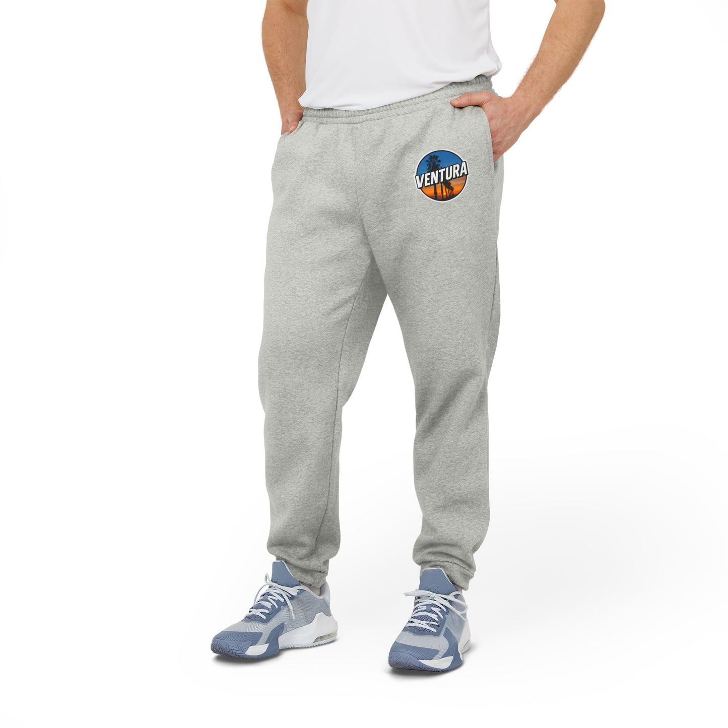 Ventura Surfer's Point Graphic Joggers — Grey Fleece Sweatpants