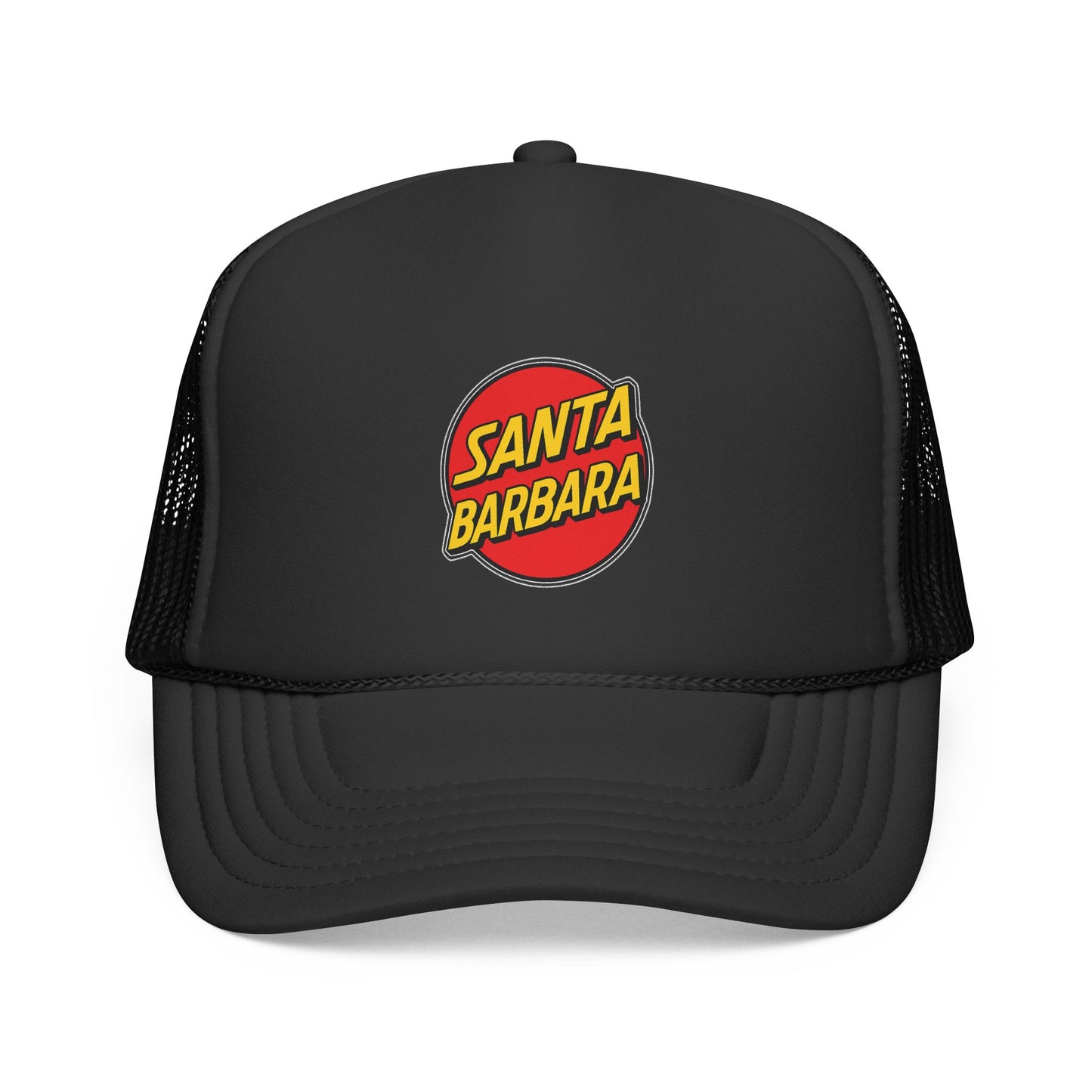 Santa Barbara Trucker Cap – Retro Surf Patch Mesh Hat