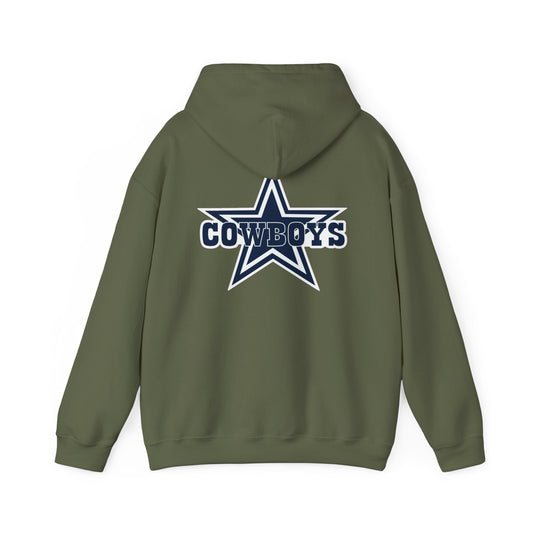Dallas Cowboys Hoodie — Team Logo Fan Sweatshirt (Military Green)