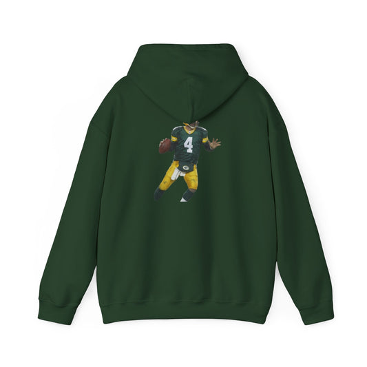 Packers Favre Midweight Hoodie — Football Fan Hoodie (Forest Green)