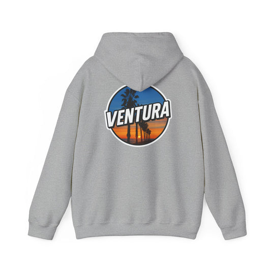 Ventura Surfer's Point Sunset Hoodie — Sports Grey Ventura Sweatshirt