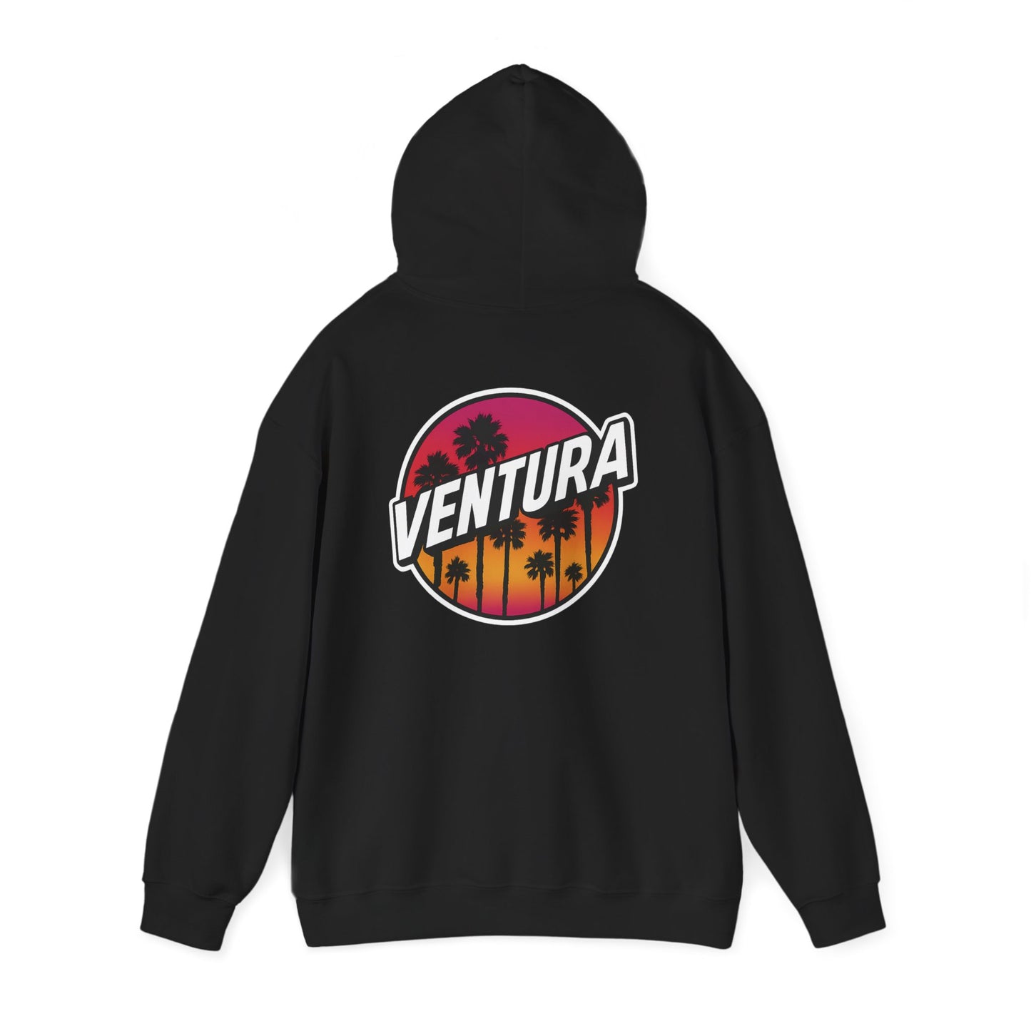 Ventura Black Sunset Hoodie — Ventura Logo Sweatshirt