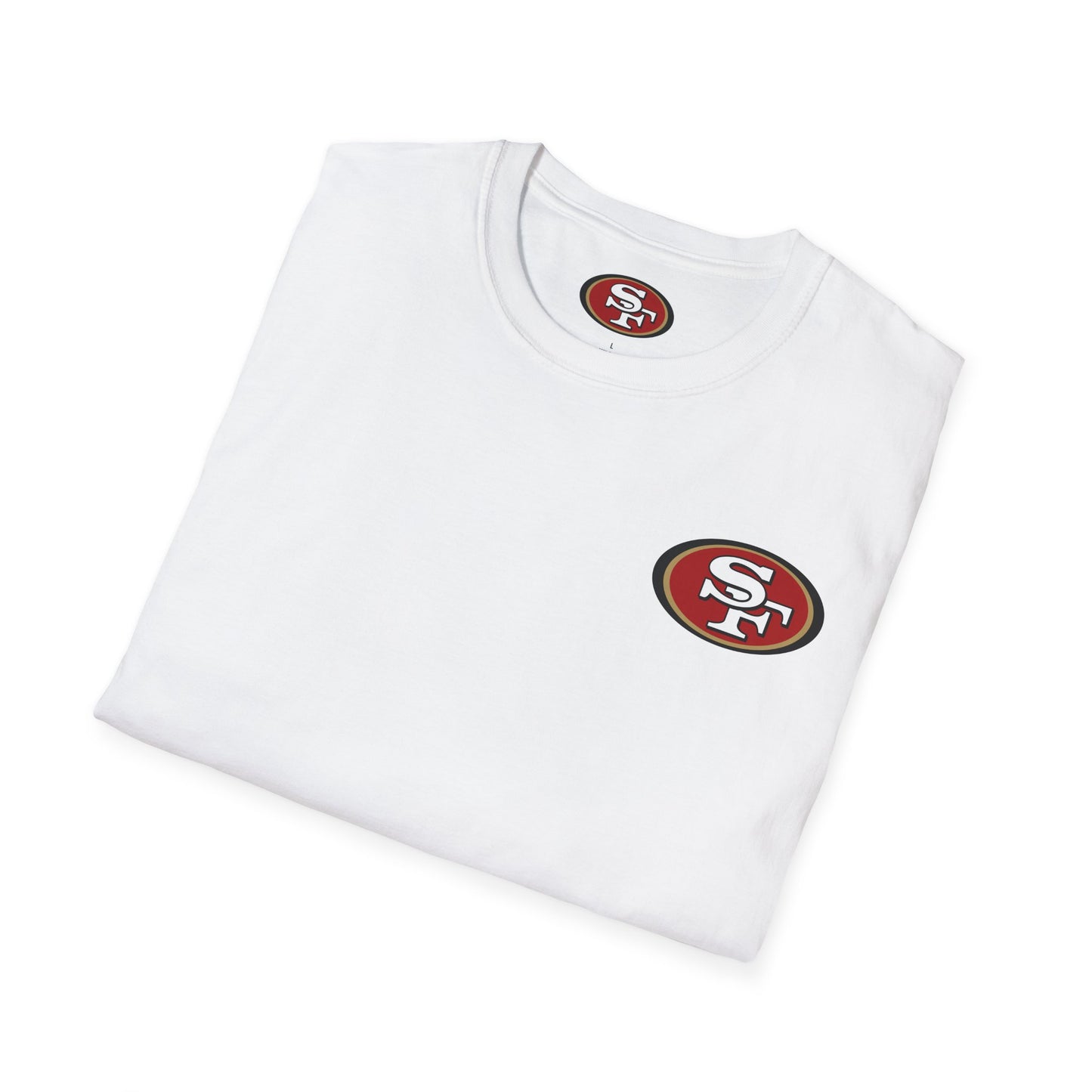 San Francisco 49ers Fan Tee — 49ers Logo Softstyle Lightweight T-Shirt (White)