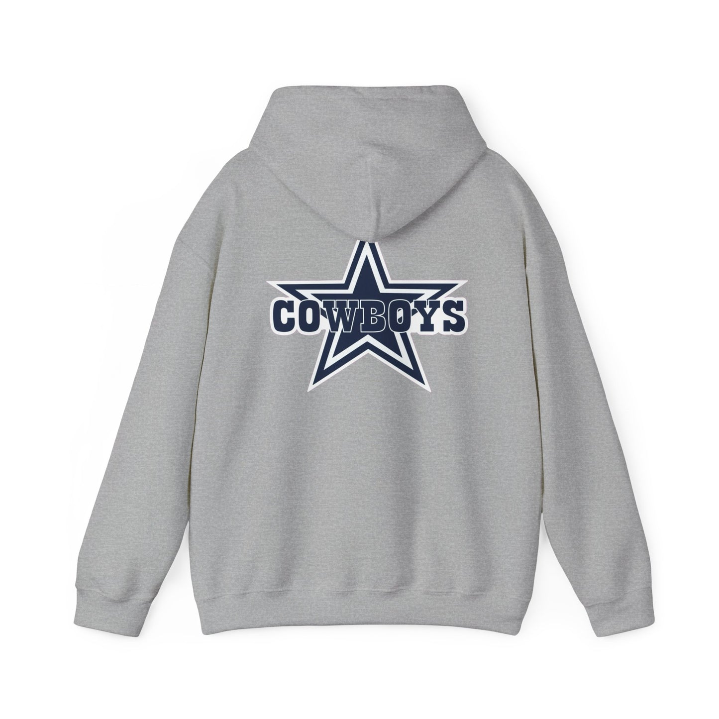 Dallas Cowboys Hoodie — Team Logo Fan Sweatshirt (Sports Grey)