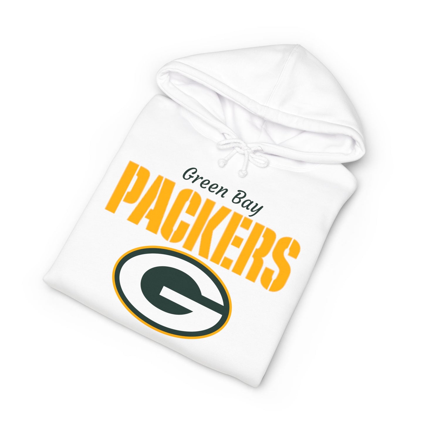 Packers Heavyweight Hoodie — Green Bay Football Pullover (White)