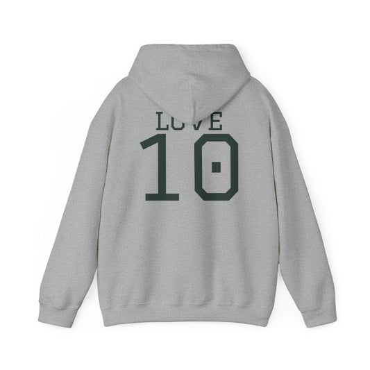 Packers Love #10 Hoodie — Green Bay Football Fan Sweatshirt (Sports Grey)