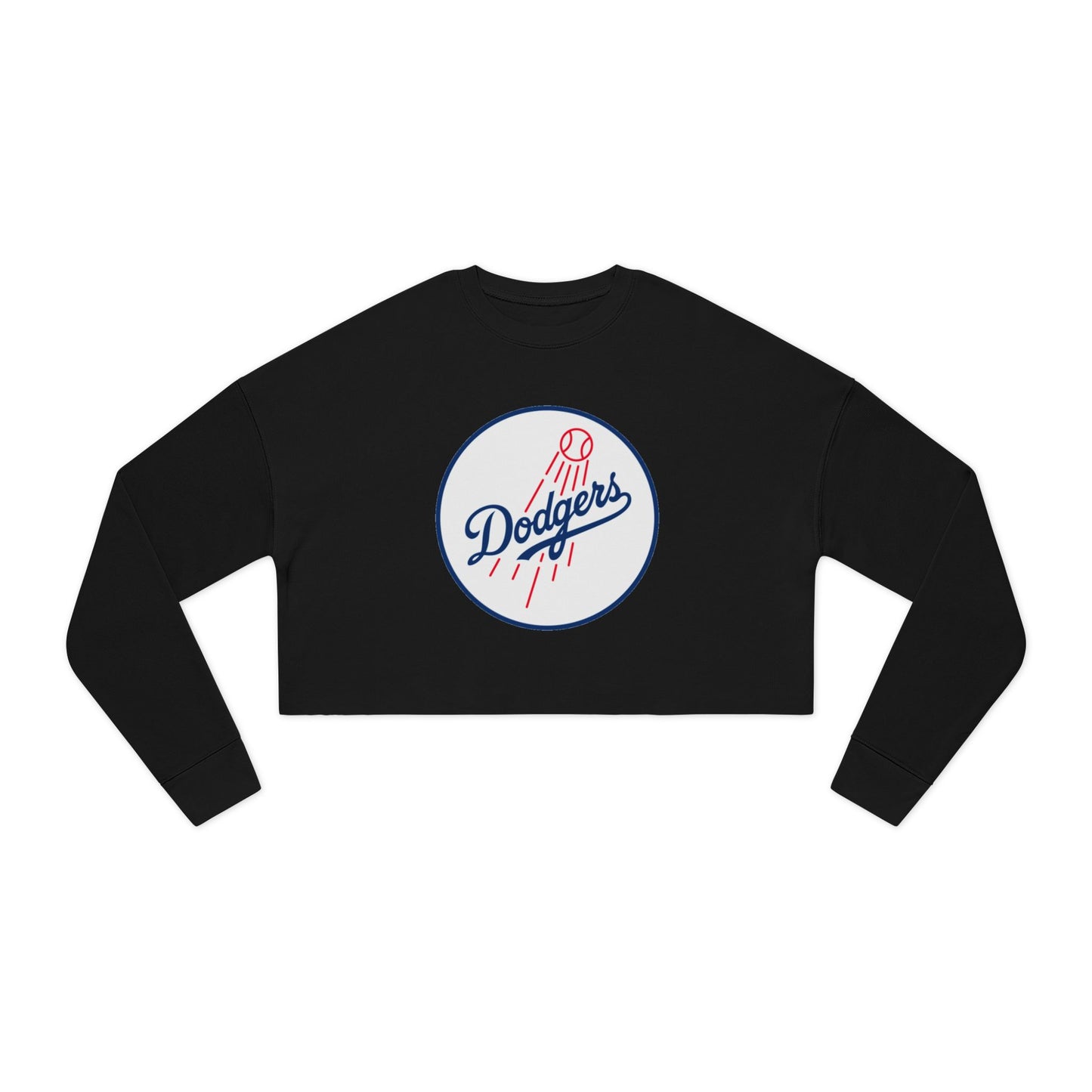 Dodgers Cropped Sweatshirt — Women's Baseball Team Pullover