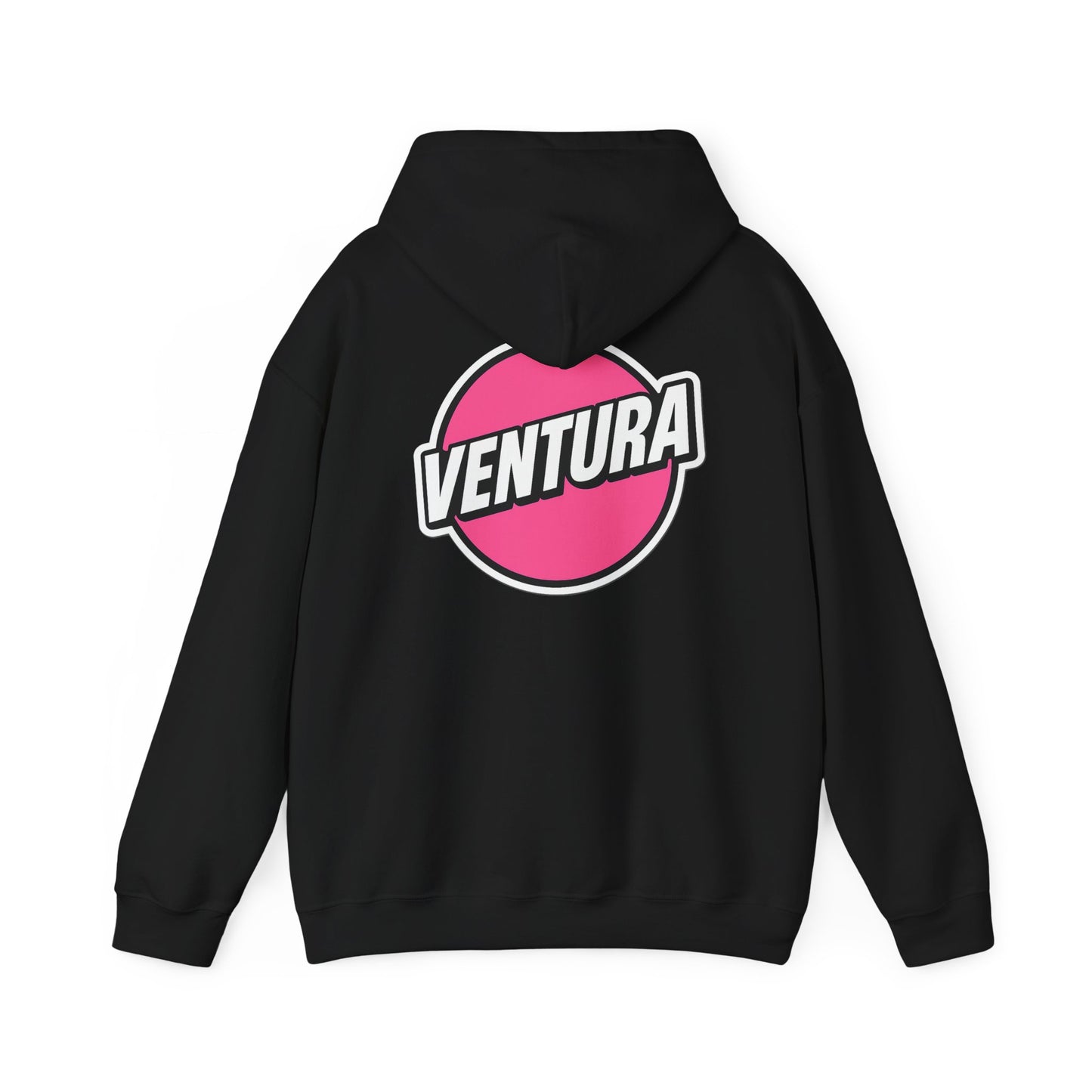 Ventura Black Hoodie — Pink Logo Ventura Sweatshirt Alt