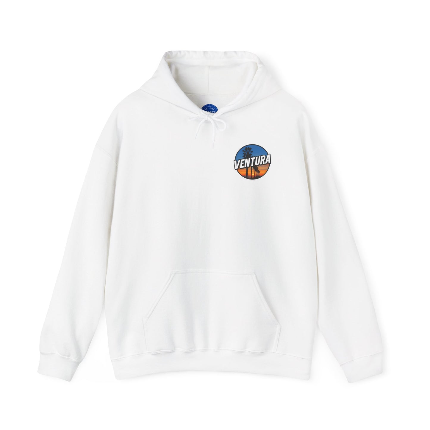 Ventura Surfer's Point Sunset Hoodie — White Ventura Sweatshirt