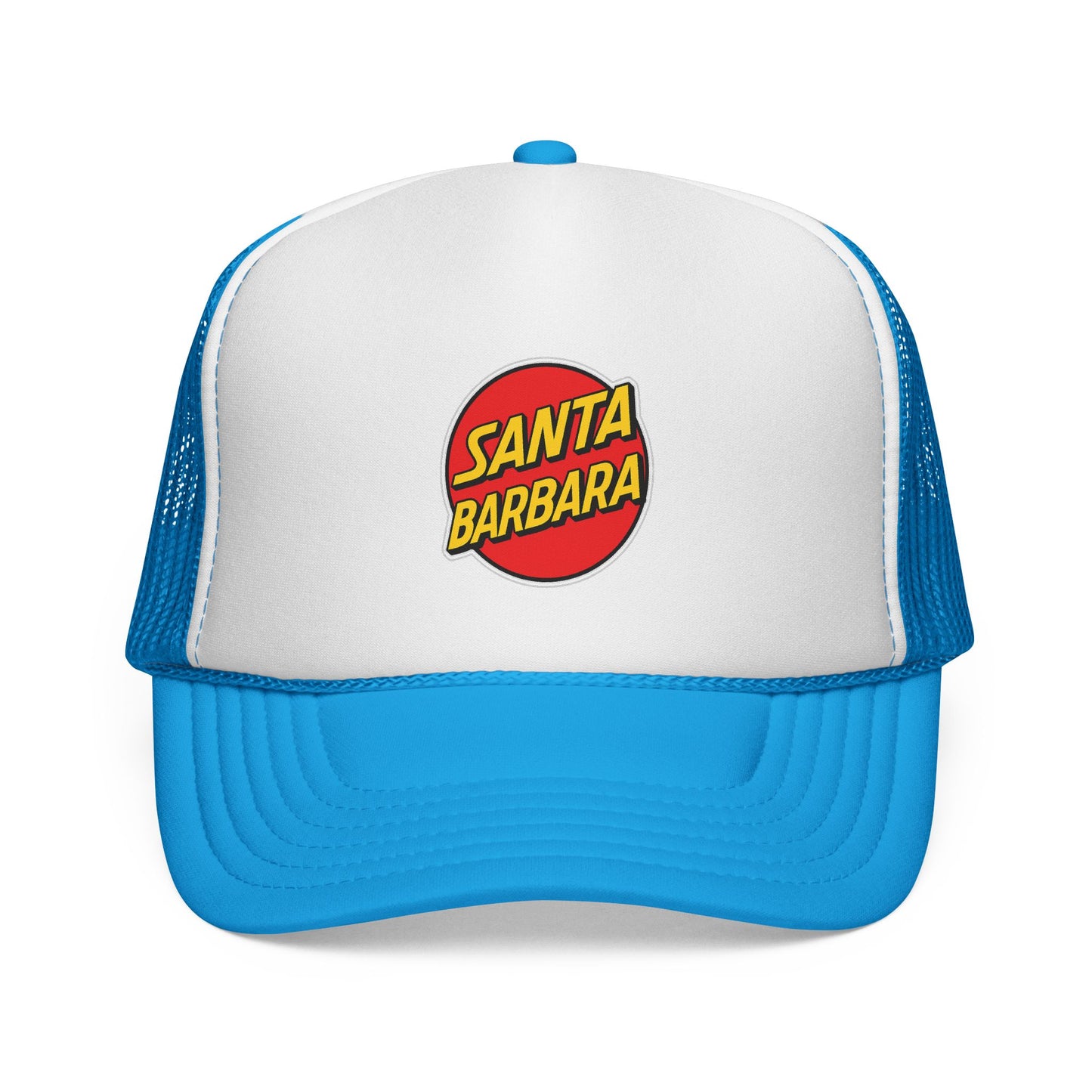 Santa Barbara Red Logo Trucker Cap (Light Blue)