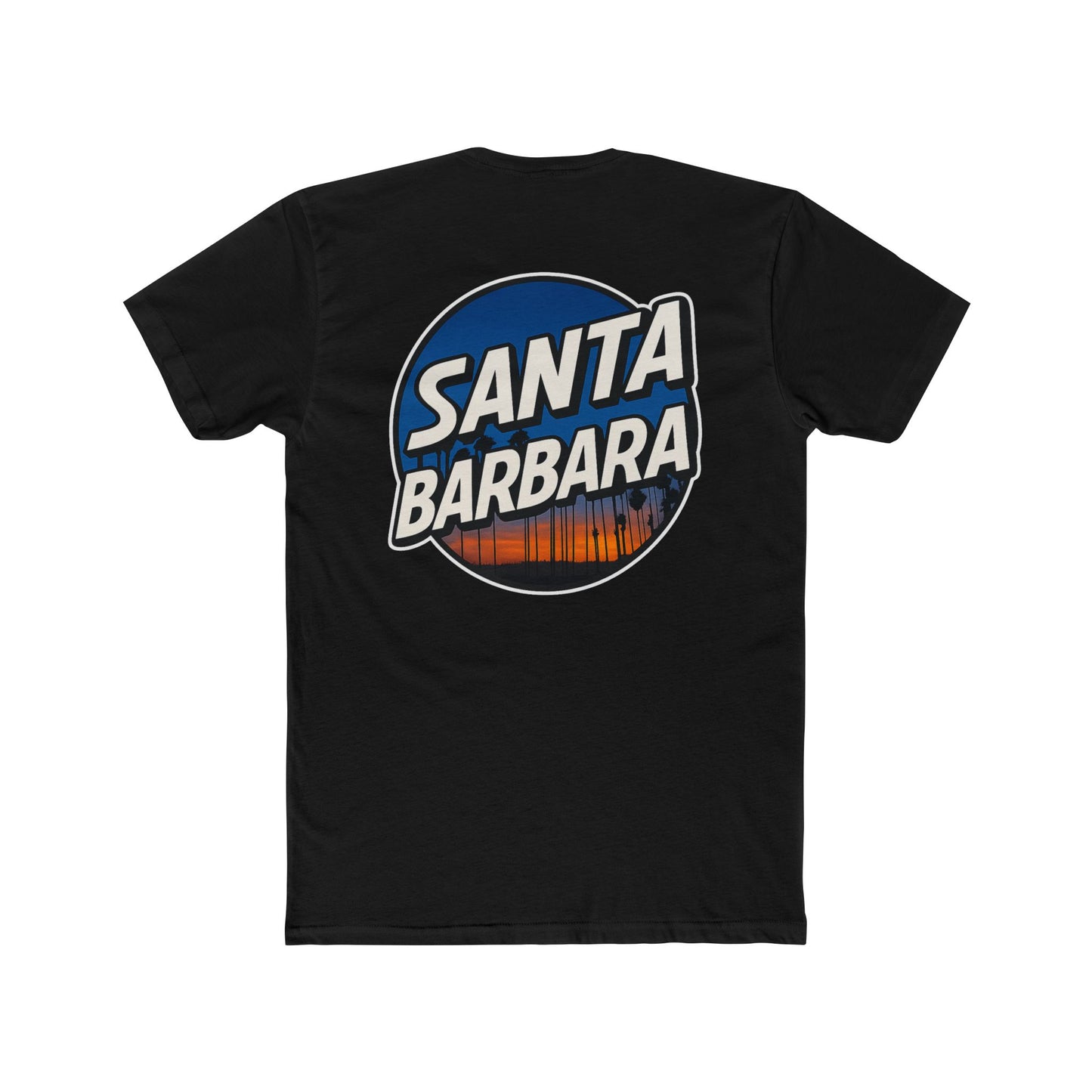 Santa Barbara Sunset Palm Beach Graphic Tee — California Coastal T-Shirt