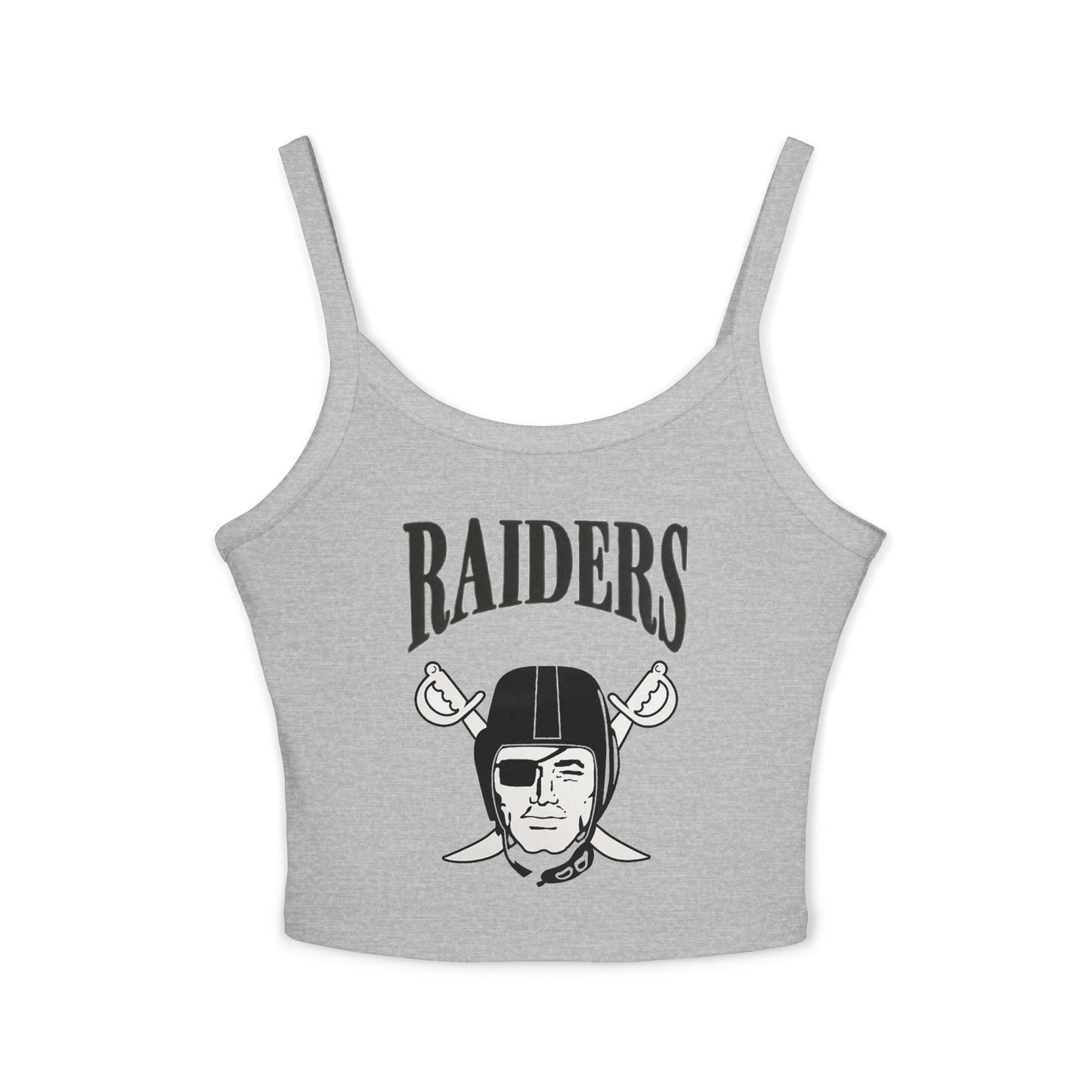 Raiders Vintage Football Helmet Tank Top — Retro Sports Crop