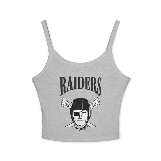 Raiders Vintage Football Helmet Tank Top — Retro Sports Crop