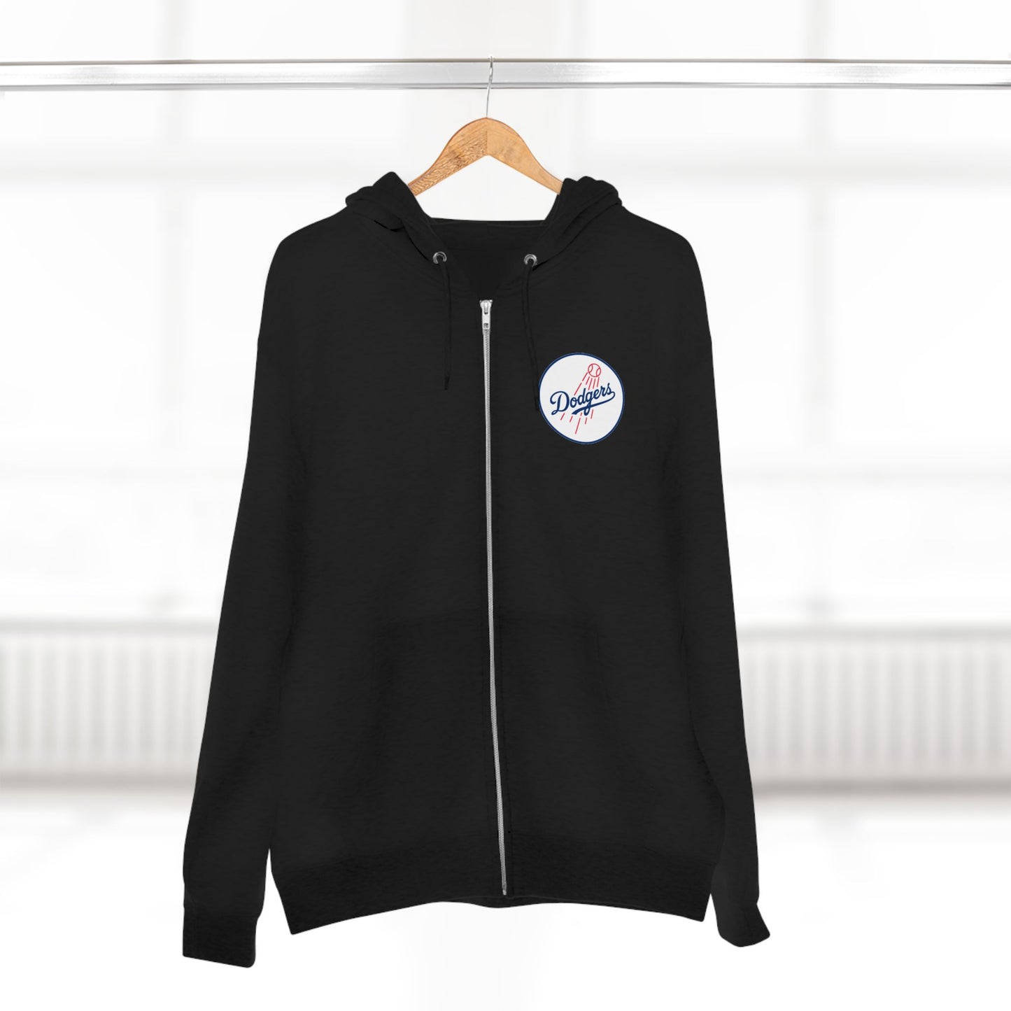 Dodgers round logo - Ohtani "Not Like Us" Logo Zip Hoodie — Black Baseball Fan Hoodie
