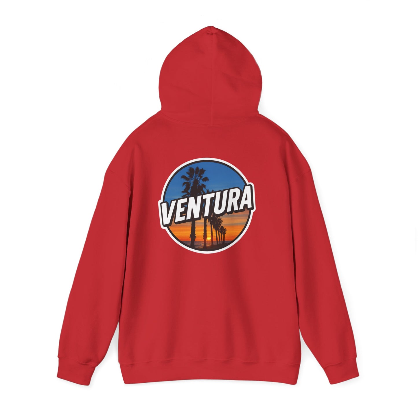 Ventura Surfer's Point Sunset Hoodie — Red Ventura Sweatshirt