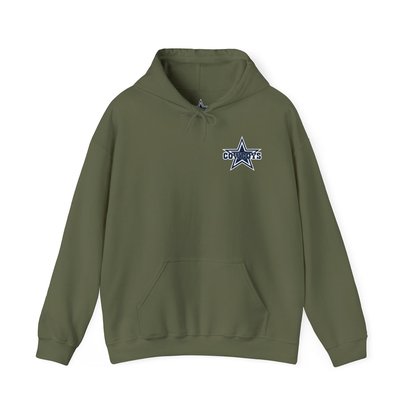 Dallas Cowboys Hoodie — Team Logo Fan Sweatshirt (Military Green)