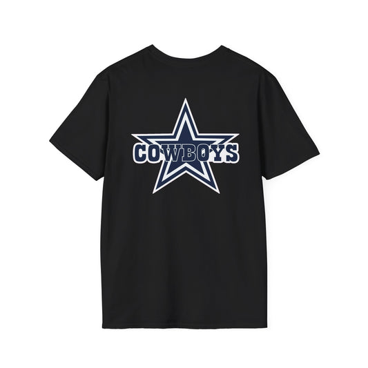 Dallas Cowboys Black T-Shirt — Official Team Logo Fan Tee