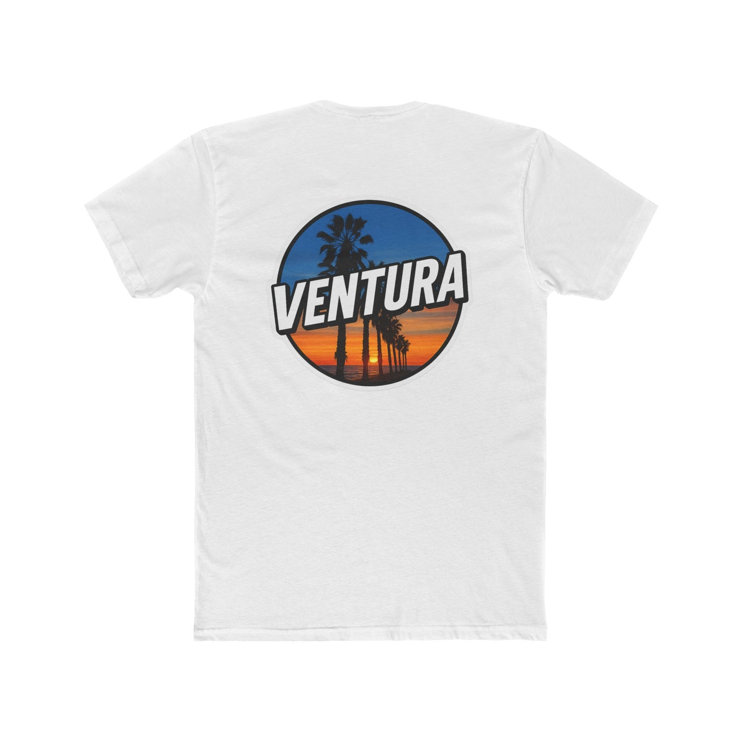 Ventura Sunset California Palm Beach Graphic Tee (White)