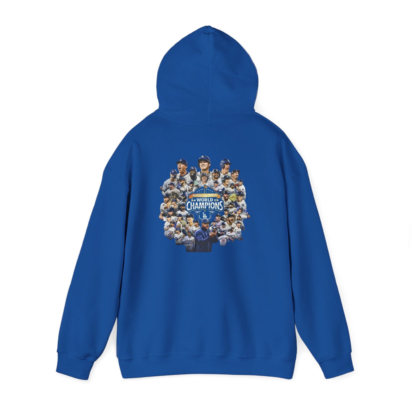Dodgers Back-to-Back World Series Champions Hoodie — MLB Championship Sweatshirt (Blue)