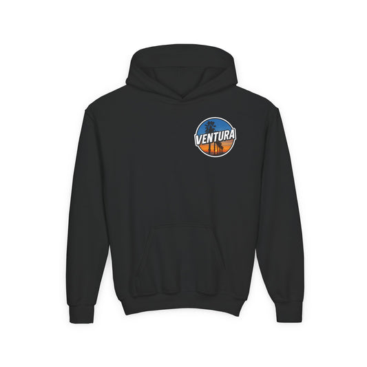 Ventura Surfer's Point Sunset Youth Hoodie — Beach Graphic