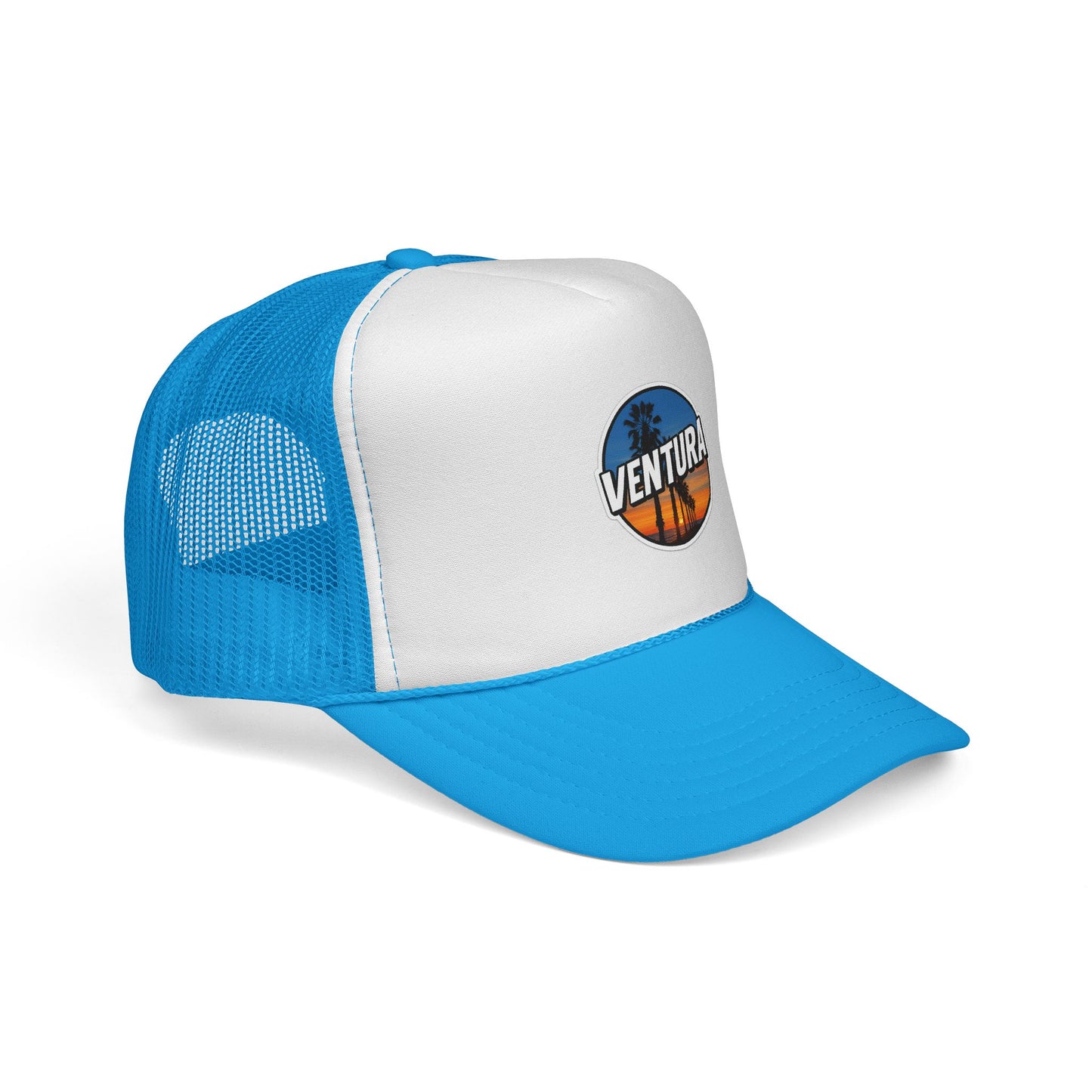 Ventura Surfer's Point Sunset Trucker Cap (Light Blue)