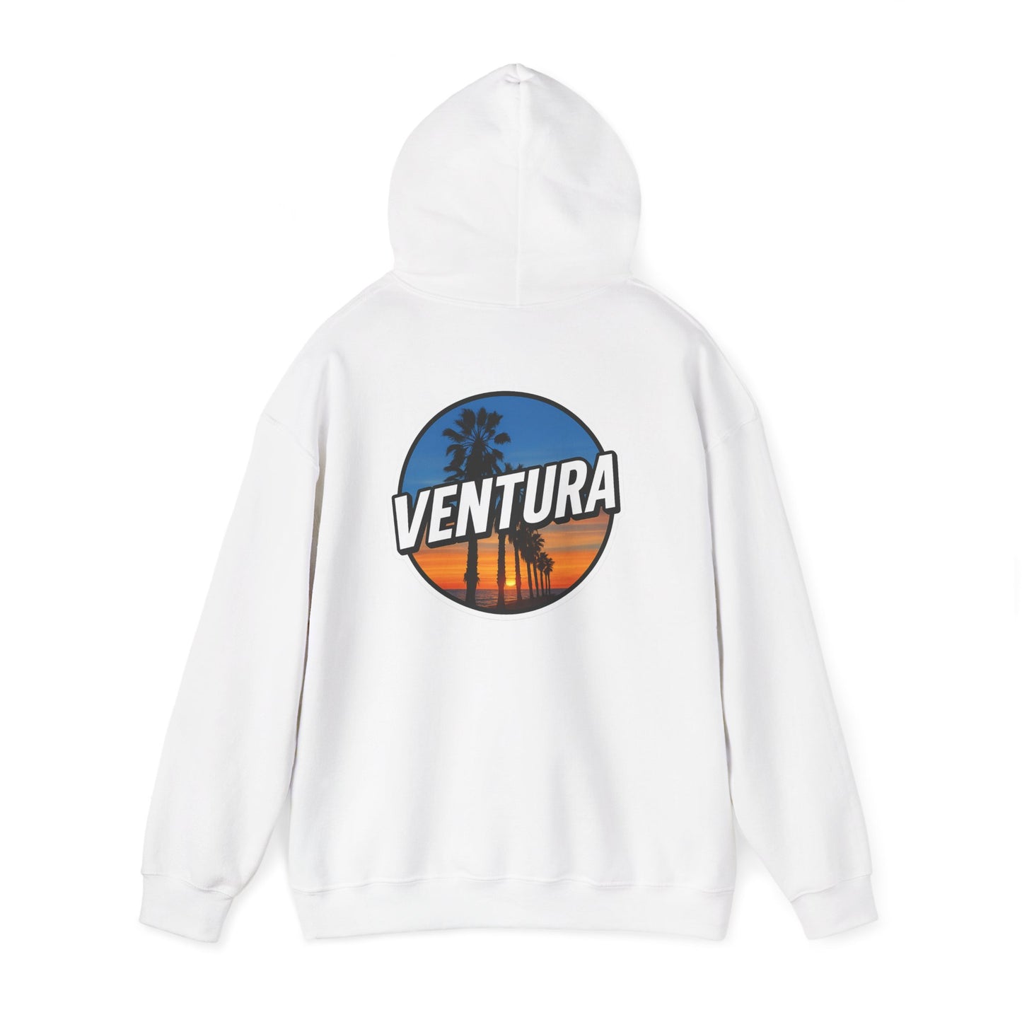 Ventura Surfer's Point Sunset Hoodie — White Ventura Sweatshirt