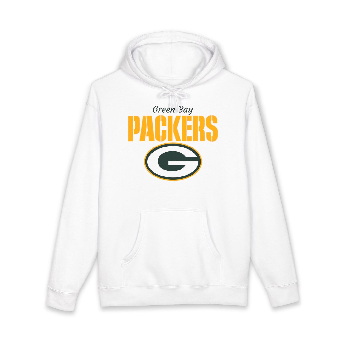 Packers Heavyweight Hoodie — Green Bay Football Pullover (White)
